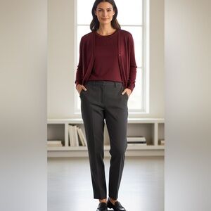 Vintage Liz Claiborne Collection Silk Blend Maroon Cardigan Twin Set